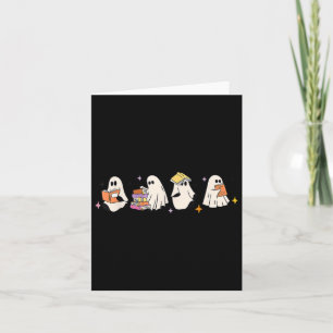 Carte Belle Lecture Ghost Halloween Ghost Livre Éffrayan