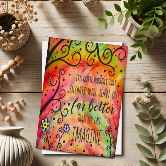 Carte Belle ‘les choses vont marcher’ Inspiration