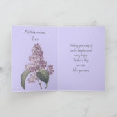 Carte Belle Lilacs Flower Joyeux Fête des Mères Fête (Intérieur)