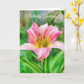 Carte Belle Lys rose Fleur Floral Art Anniversaire (Fleur jaune)