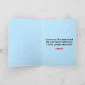 Carte Belle manette de jeu rouge et bleu gâteau Annivers (Intérieur)