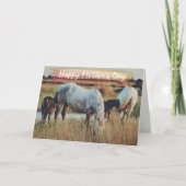 Carte Belle Mares et poulains Scène de Cheval Fête des M (Devant)