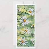 Carte Belle marguerite Aquarelle Signet géant (Dos)