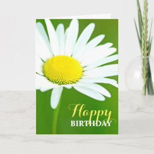 Carte Belle marguerite blanche Anniversaire