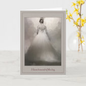 Carte Belle mariée à Customiser (Fleur jaune)