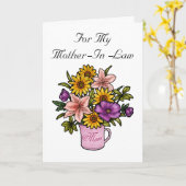 Carte Belle-mère (Fleur jaune)