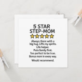 Carte Belle-mère 5 étoiles  (Devant/Arrière en situation)