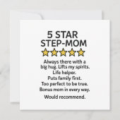 Carte Belle-mère 5 étoiles (Devant)