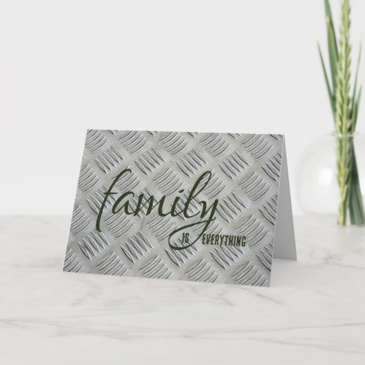 Carte Belle-mère Design métallique gris d'anniversaire (Devant)