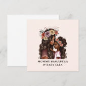 Carte Belle mère et fille noire (2) (Devant / Derrière)