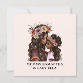 Carte Belle mère et fille noire (2) (Devant)