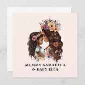 Carte Belle mère et fille noire (4) (Devant / Derrière)