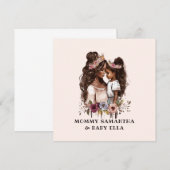 Carte Belle mère et fille noire (5) (Devant / Derrière)