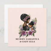 Carte Belle mère et fille noire (6) (Devant / Derrière)