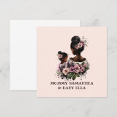 Carte Belle mère et fille noire (7) (Devant / Derrière)