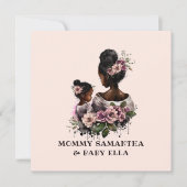 Carte Belle mère et fille noire (7) (Devant)