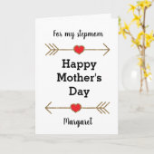 Carte Belle-mère heureuse moderne du jour de mère de (Fleur jaune)