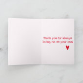 Carte Belle-mère 'Merci' | Red Heart (Intérieur)