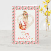 Carte Belle Mermaid Pearl Saint Valentin (Fleur jaune)