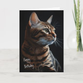 Carte Belle mignonne Bengale Kitty Chat Joyeux anniversa (Devant)