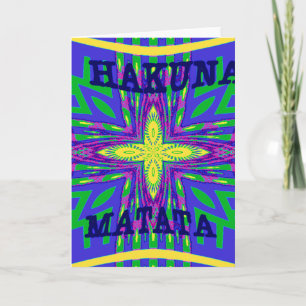 Carte Belle Mombasa Kanga Hakunamatata Tribal