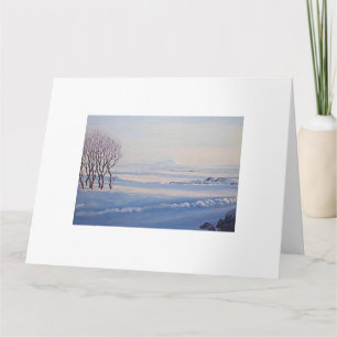 Carte Belle montagne d'hiver islandaise Hekla fine art