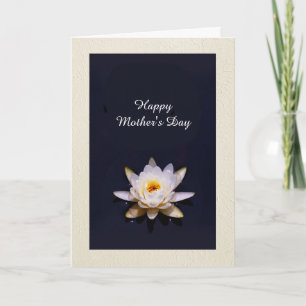 Carte Belle Nénuphar personnalisé Fête des Mères