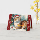 Carte Belle Noël Vacances Collection moderne (Fleur jaune)