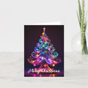 Carte Belle Nouvel Arbre de Noël Étincelante