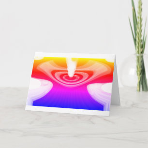 Carte Belle œuvre d'art de comète arc-en-ciel