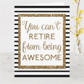 Carte Belle Parties scintillant Black Gold Happy Retrait (Fleur jaune)