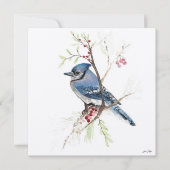 Carte Belle peinture bleu Jay (Devant)