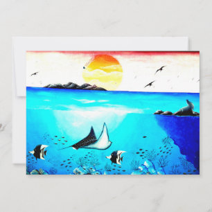 Carte Belle peinture sous-marine