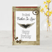 Carte Belle-Père Joyeux Anniversaire (Fleur jaune)