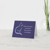Carte Belle Pet Chat Sympathie Message Profond Violet (Devant)