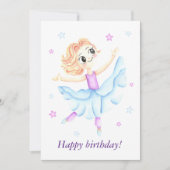 Carte Belle petite fille de gingembre ballerine (Devant)