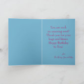 Carte Belle photo d'anniversaire florale (Intérieur)