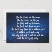 Carte Belle prière chrétienne Ciel de nuit Inspirationne (Devant)