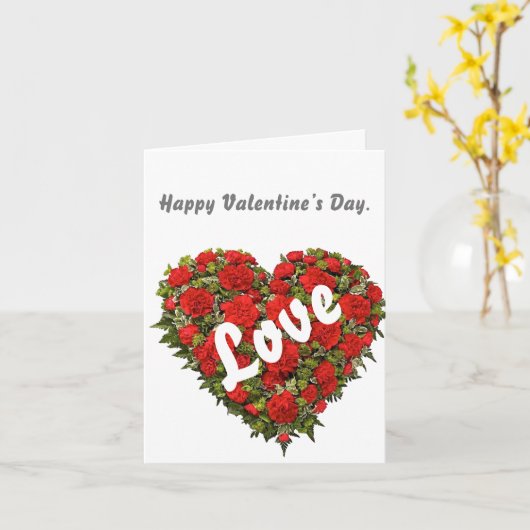 Carte Belle Red Roses Coeur Design (Fleur jaune)