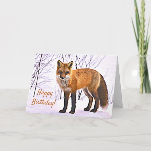 Carte Belle renard en hiver (Devant)