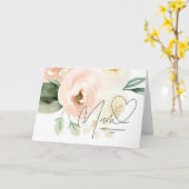 Carte Belle rose Floral Coeur de la Fête des Mères Keeps (Fleur jaune)