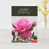 Carte Belle rose rose rose (Fleur jaune)