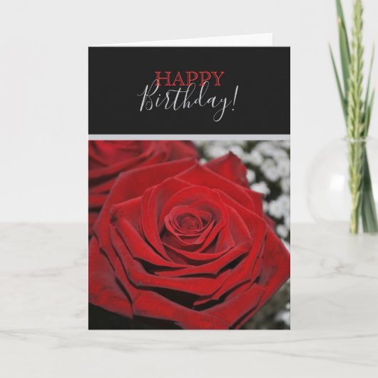 Carte Belle Rose Rouge (Devant)