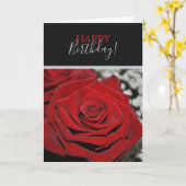 Carte Belle Rose Rouge (Fleur jaune)