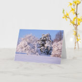 Carte Belle scène de neige (Fleur jaune)
