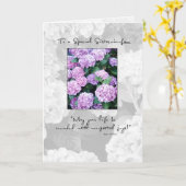 Carte Belle-soeur, Anniversaire Hydrangea (Fleur jaune)