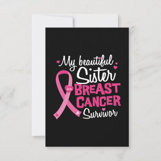 Carte Belle Soeur Cancer du sein Survivant Frère (Devant)
