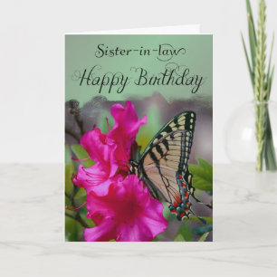 Carte Belle-soeur / Joyeux anniversaire - Papillon
