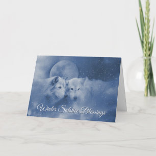 Carte Belle solstice d'hiver des loups spirituels