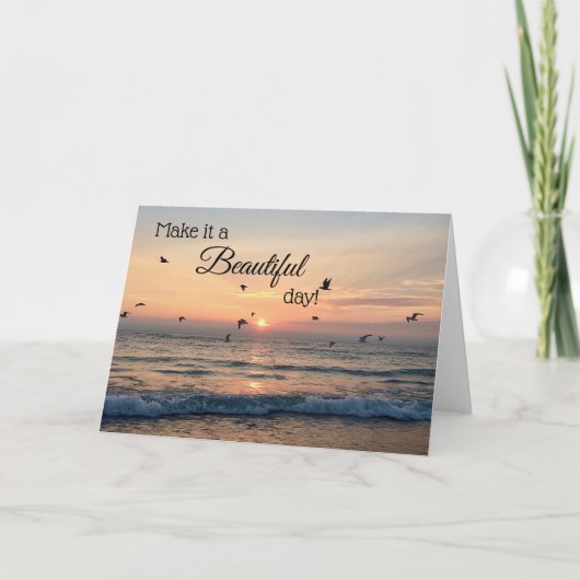 Carte Belle Sunrise Beach Day (Devant)
